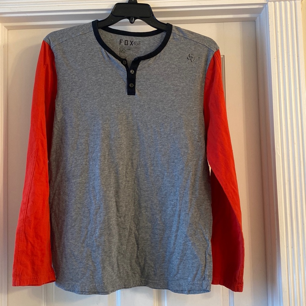 Fox red and grey baseball style tshirt